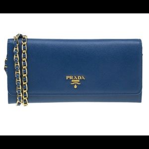 Prada wallet in a chain